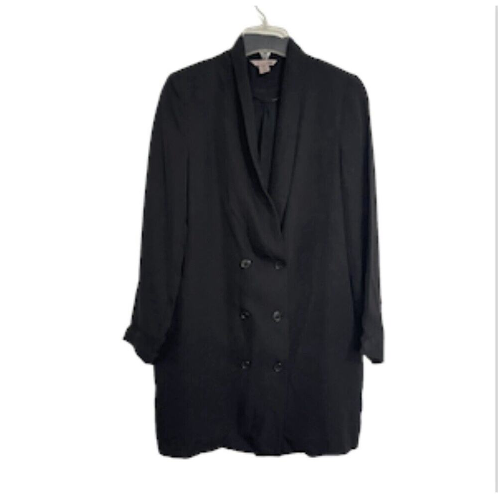 H&M Black Double-Breasted Mini Dress Blazer